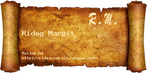 Rideg Margit névjegykártya